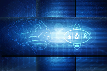 2D illustration medical structure background