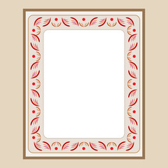 Frame rectangle of wavy line card
