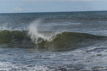 A view of a scenic blue ocean wave