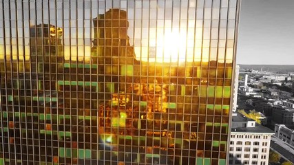 Sun Reflecting on a gold building.