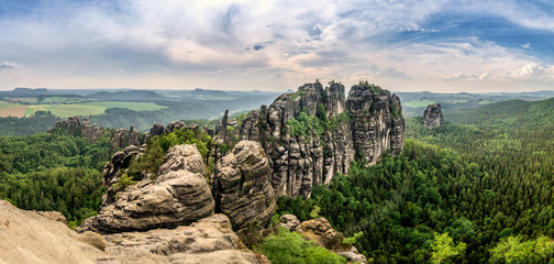 Blick vom  Schrammsteinaussichtspunkt