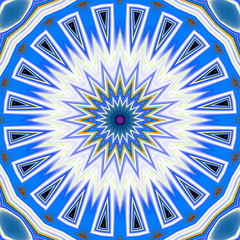 Colorful digital art, Oriental pattern, geometric texture, Mystical motif,  Abstract background, Fantastic design. 