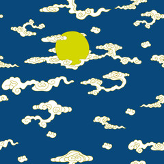 traditional cloud pattern.seamless pattern