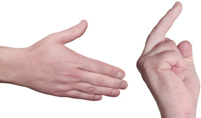 Reichende Hand kontra Mittelfinger