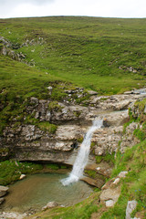 Bucegi Mountain waterfall panorama Carpathians Romania