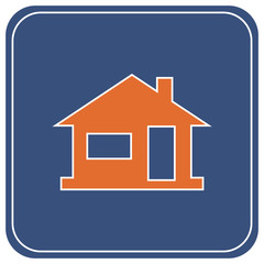 Home icon, house silhouette