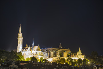 Fototapeta na wymiar panoramic view of the Matthias Church in Budapest, Hungary
