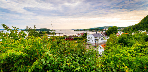 View over Nedstrand in Norway