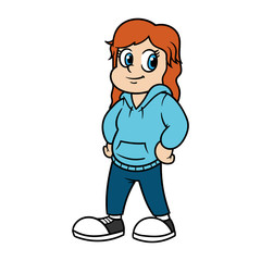 Cartoon Girl Illustration