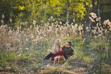 Beautiful photo of a couple in love among the reeds 1367.