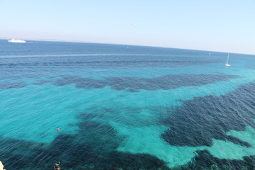 the wonderful sea of the island of Favignana in Sicily, Italy