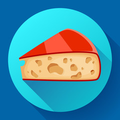 Piece of cheese icon cheese vector illustration