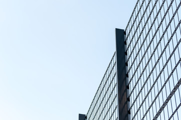 Low Angle View of Modern Building against Clear Sky