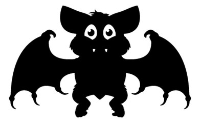 Halloween Cartoon Bat Silhouette