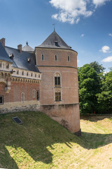 Fototapeta na wymiar Gaasbeek Castle in Flanders, seen in a day trip from Brussels, Belgium