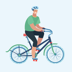 Man on a bicycle 