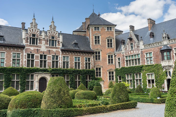 Fototapeta na wymiar Gaasbeek Castle in Flanders, seen in a day trip from Brussels, Belgium