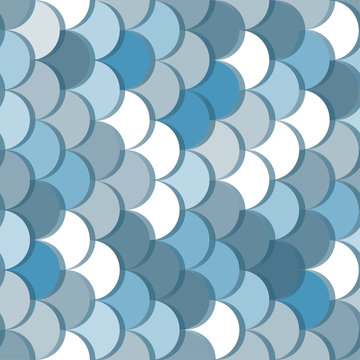 Paper scales seamless vector squama blue pattern for fabric, textile, wrapping, craft, seramic