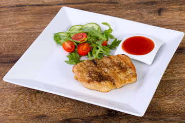 Grilled pork with sauce