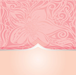 Pink & silver retro decorative invitation vector wallpaper trendy fashion design with copy space