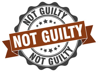 Obraz premium not guilty stamp. sign. seal