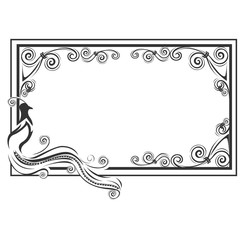 Lacy frame with a bird