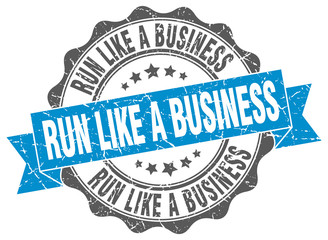 run like a business stamp. sign. seal