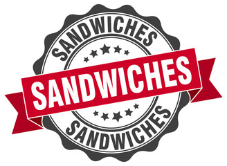 sandwiches stamp. sign. seal