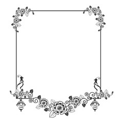 Lacy frame with a bird