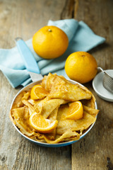 Pancakes with orange, or Crepes Suzette