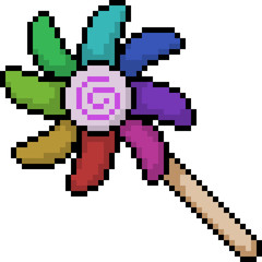 vector pixel art toy turbine