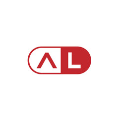 Initial Letter AL Logo Template Design