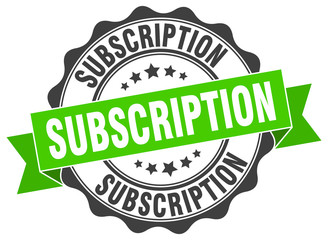 subscription stamp. sign. seal