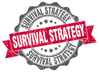Obraz premium survival strategy stamp. sign. seal