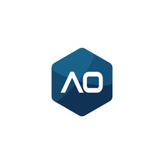 Initial Letter AO Logo Template Design