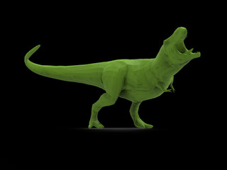 Low Poly T-Rex Dinosaur 3D Render