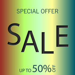 Fototapeta premium Sale Banner, End of Season, special offer, poster design template, vector illustration