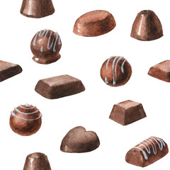 Watercolor chocolate
