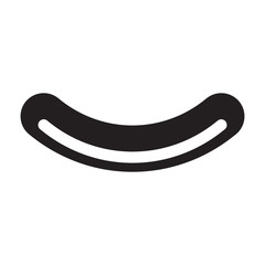 Sausage icon. Grilled sausage. Vector illustration flat design. Isolated on white background.
