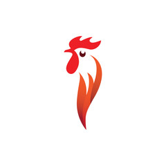 Rooster Logo Vector Template Design Illustration