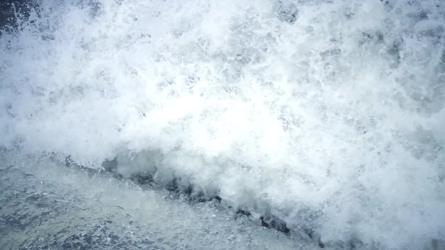 wild water movement in slow motion