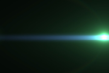 Abstract lens flare light over black background