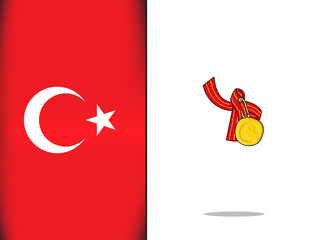 Turkish culture for Quarter gold icon
