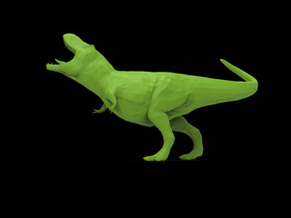Low Poly T-Rex Dinosaur 3D Render