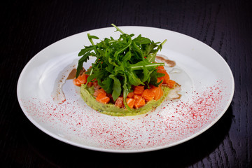 Delicious tartar salmon