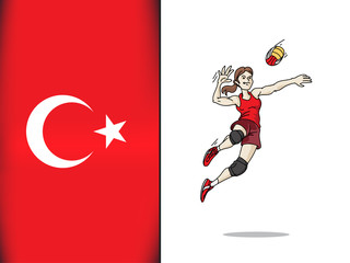 Turkish culture for Volleyball player icon