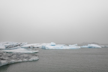 A glacier is melting in southern Iceland