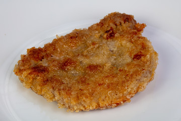 Roasted pork schnitzel
