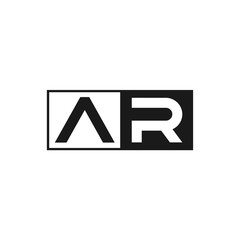 Initial Letter AR Logo Template Design