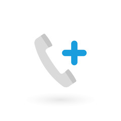 Retro telephone receiver icon isolated. Handset symbol. Positive sign. Vector illustration, flat design